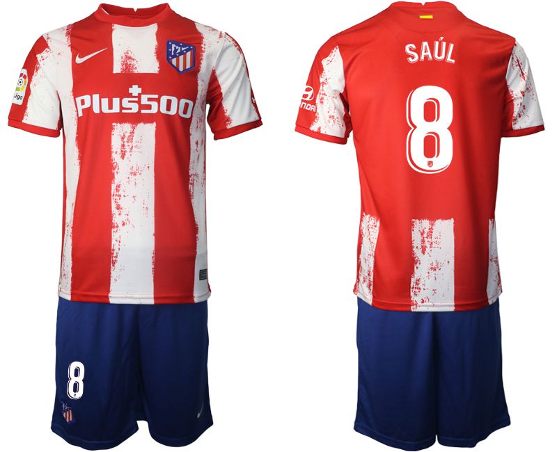 Men 2021-2022 Club Atletico Madrid home red #8 Nike Soccer Jersey